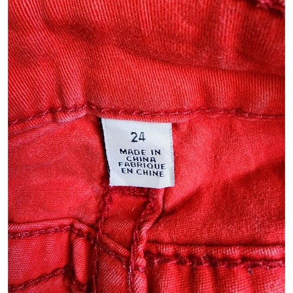 True Religion Red Legging Skinny Jeans Embellished Size 24 - Picture 6 of 9